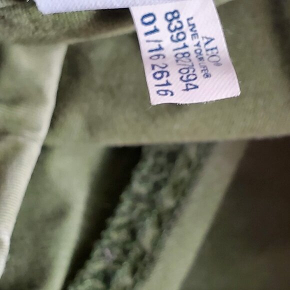 💎149 American Eagle Army Green Stretch Cuffed Utility Pants - Picture 6 of 8